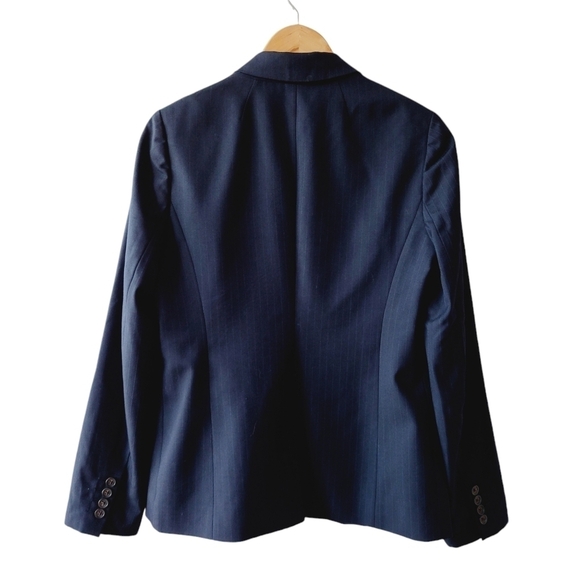J. Crew Super 120s Navy Pinstripe Blazer - Picture 2 of 15